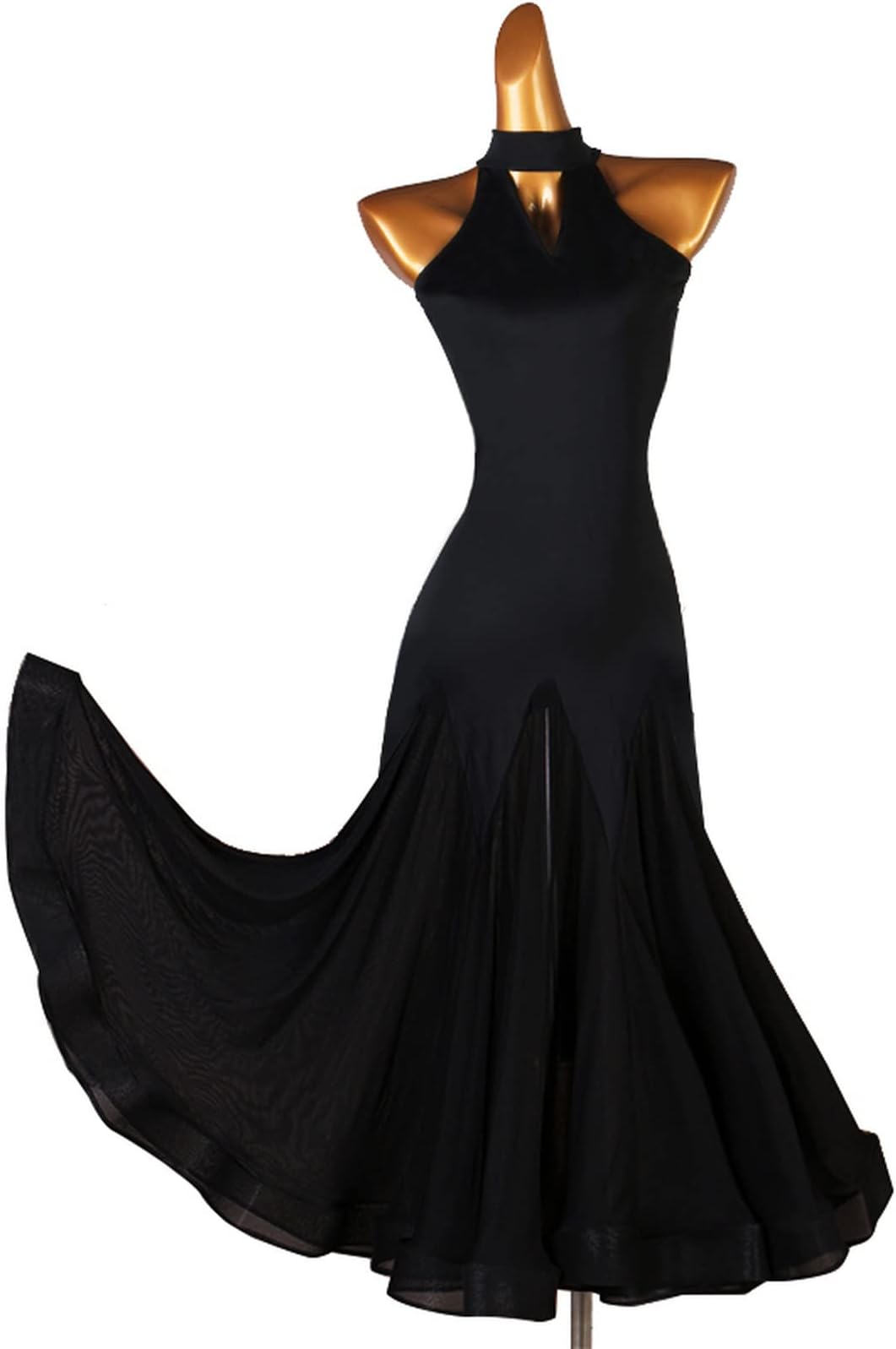 Ballroom Dance Dresses for Women Modern Waltz Tango Dress Long Sleeve Competition Performance Dance Dress