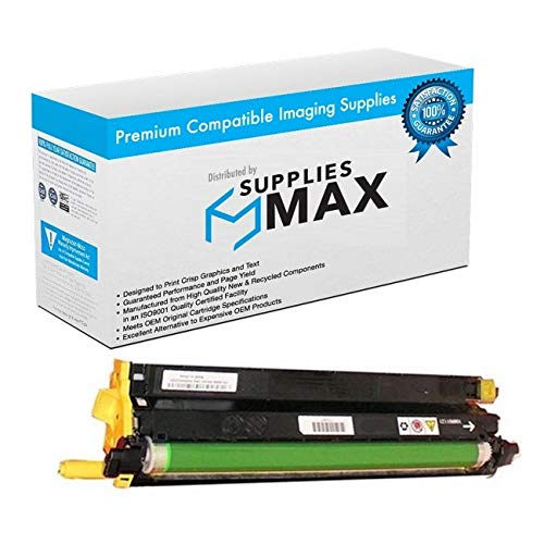 SuppliesMAX Compatible Replacement for Dell C2660DN/C2665DNF/C3760DN/C3760N/C3765DNF/S3840CDN/S3845CDN Yellow Drum Unit (55000 Page Yield) (331-8434Y)