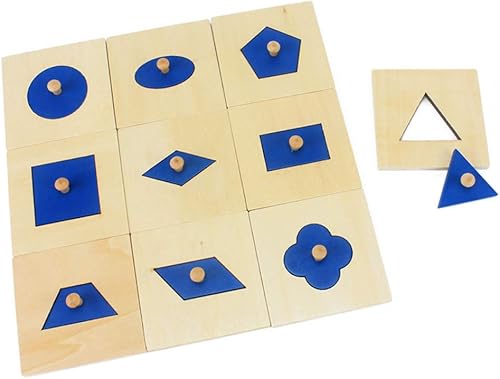 Miniatura 4 de DANNI Versión familiar Baby Shape Cognición Juguete Montessori Madera Geométrica Inserciones Set/10 Educación Infantil Preescolar Entrenamiento