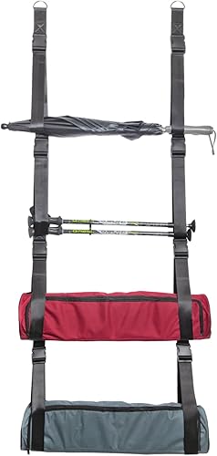 Silla de camping de almacenamiento de pared para garaje organizador colgante sistema de almacenamiento, correas de almacenamiento de garaje