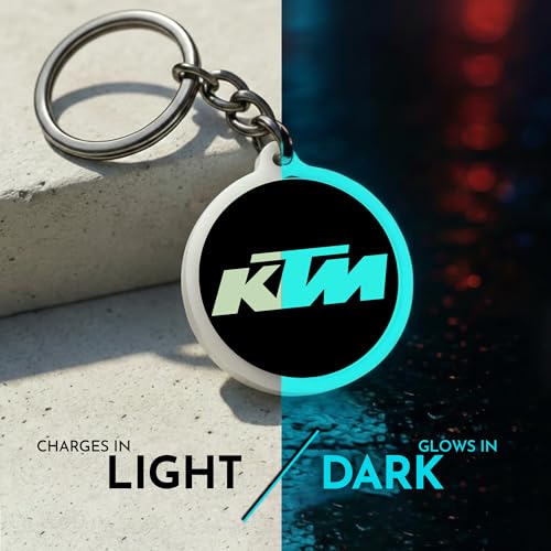 Image of Mi Glow Store Glow in Dark Keychain for Bike Men | Gift for Man | Bike Accessories | Charges in Light Glows in Dark | Key chain for Bike
