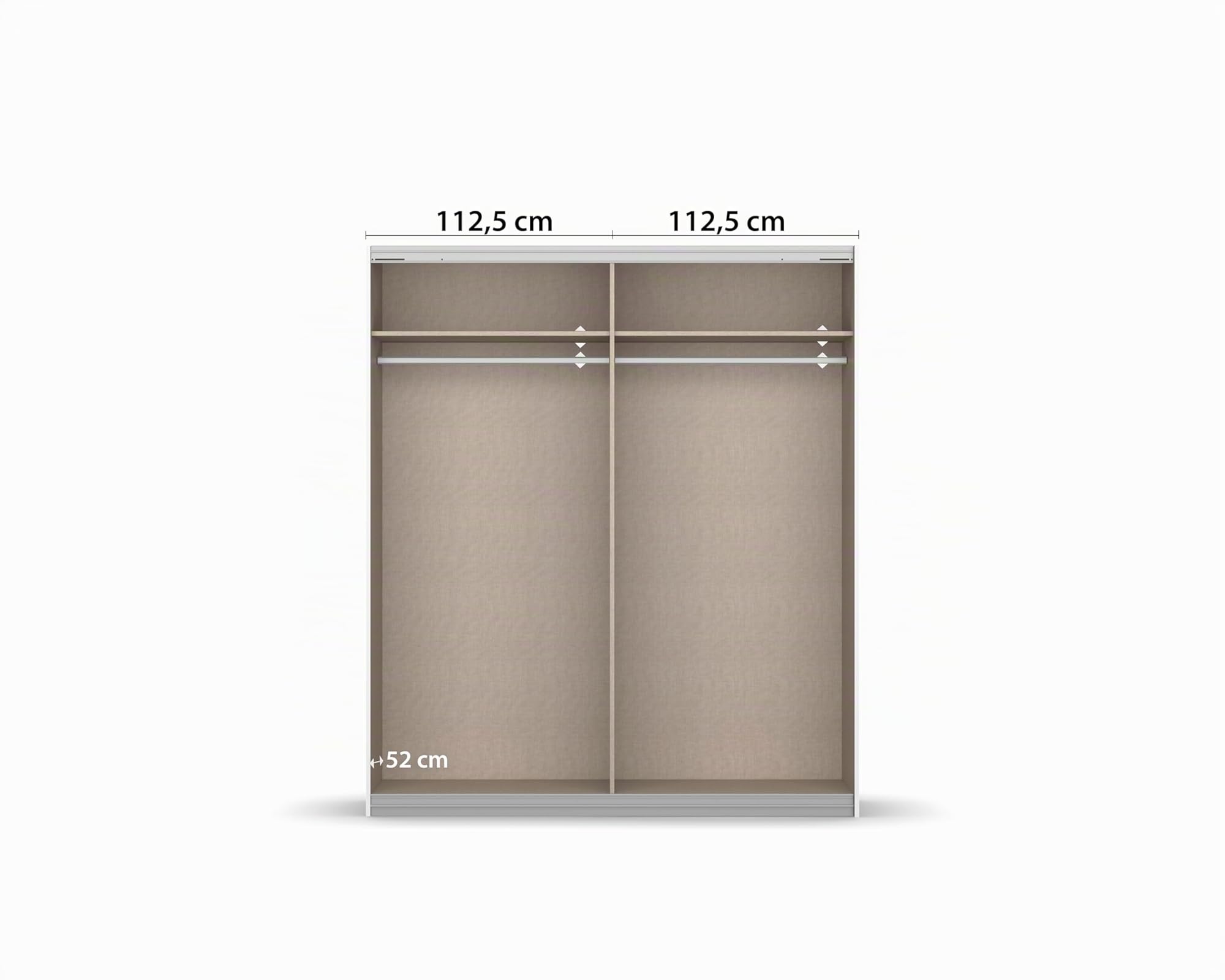 Rauch Möbel Barcelona - Camera da letto in rovere Sanremo chiaro/grigio lava, composto da letto con superficie di appoggio 160 x 200 cm, con 2 comodini e armadietto con ante sospese, 226 x 210 x 62 cm