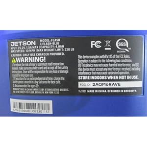Jetson Flash Self Balancing Hoverboard, Built In Bluetooth Speaker, All Terrain Tires, Reach Speeds Up To 10 MPH, Range Of Up To 12 Miles, Ages 13+, Black, JFLASH-BB Jetson Flash Self Balancing Hoverboard, Built In Bluetooth Speaker, All Terrain Tires, Reach Speeds Up To 10 MPH, Range Of Up To 12 Miles, Ages 13+, Black, JFLASH-BB