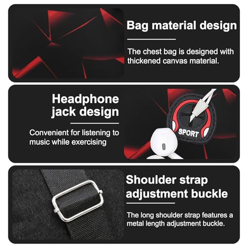 Bolso bandolera pequeño para mujer rojo miniatura 4