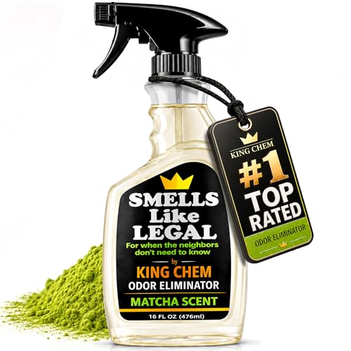 Smells Like Legal™ Matcha Odor Eliminator Spray - Powerful Commercial-Grade - Eliminates Smoke, Pet & Food Odors at source - Fabric-Safe, Non-Staining - Biodegradable Air & Fabric Freshener -16 oz