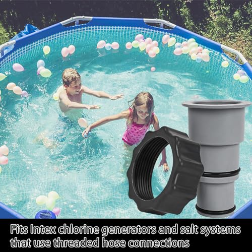 2 x pool hose adapter, adapter for pool hose adapter with internal thread for screwing for diameter 32 and 38 mm pool hose - Image 4