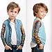 52 Sheets Temporary Tattoos for Kids Full Arm Sleeve Dinosaur Unicorn Shark Dolphins Elephant Animal Body Face Fake Tattoos for Kids Boy Girl Tiny Tattoo Birthday Christmas Gifts Party Favor