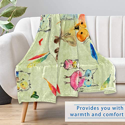 Couverture douce aquarelle 150x100 cm pour lit et canapé - 7