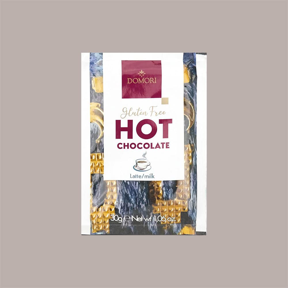 Lucgel Kit Preparato per Cioccolata Calda Gusti Assortiti (30 pezzi) + 1 Tazza e 1 Piattino in Ceramica