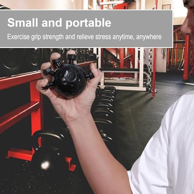 Powered Gear Power Ball Forearm,Finger Grip Strengthener, 2025 Upgraded Hand Grip Strengthener Finger Exerciser, Adjustable Hand Grip Strength Trainer for Grip Strength and Grip Training