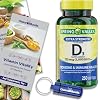 Spring Valley Vitamin D3 Softgels 125 mcg 5000 IU 250 Ct Plus Vitamin Vitality & Pill Container (3 Items)!