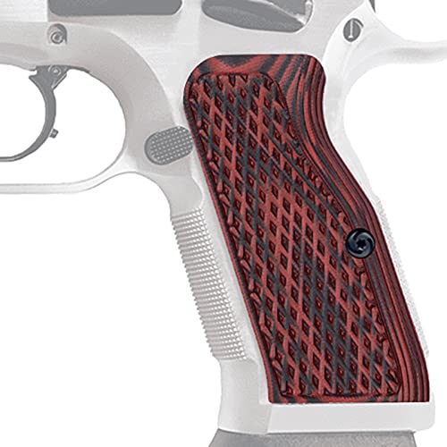 Guuun G10 Grips for Tanfoglio Tactical Palm Diamond Cut Big Scoop Texture - Medium Length