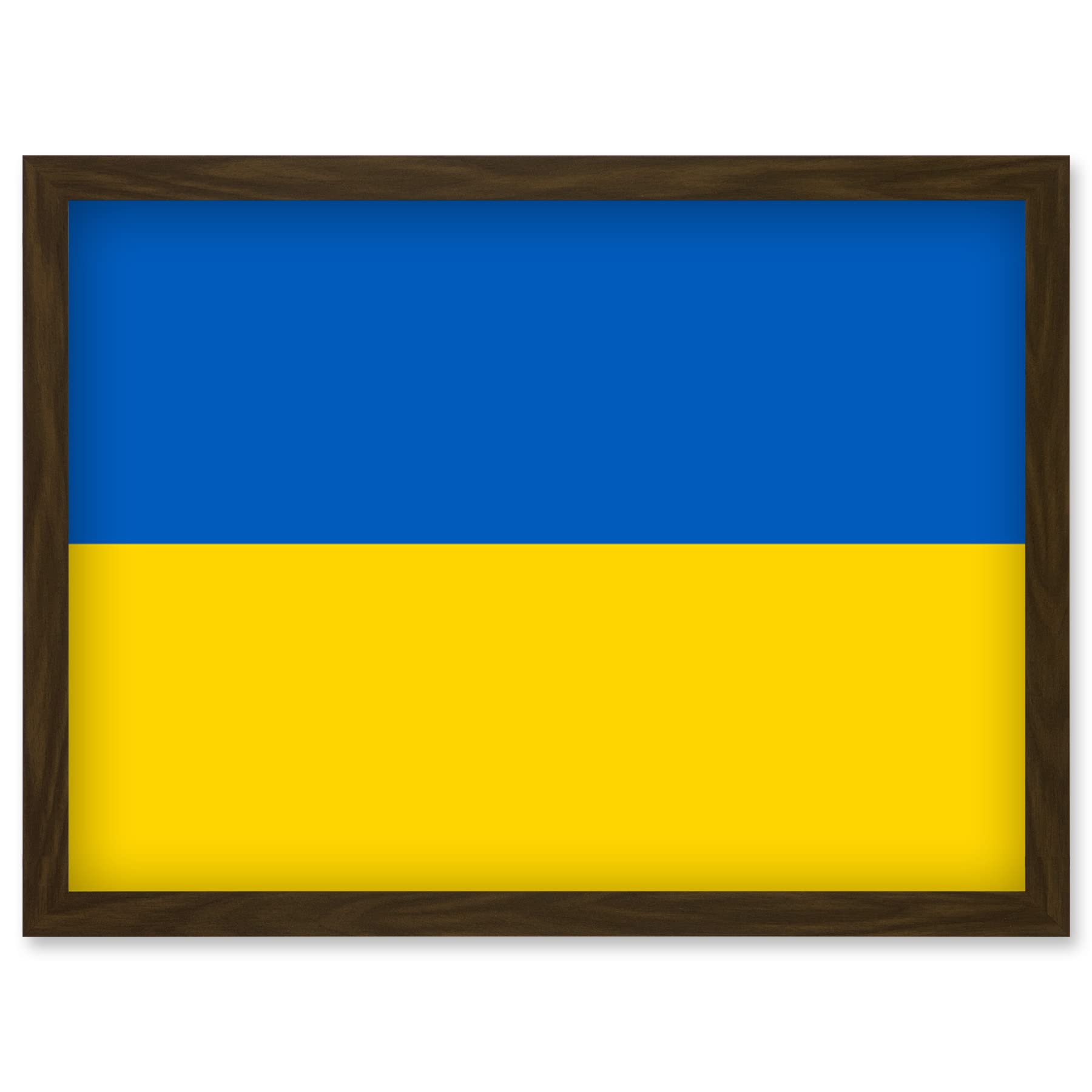 Artery8 Ukraine National Flag Patriotic Vexillology World Flags Country Region Poster Artwork Framed Wall Art Print A4