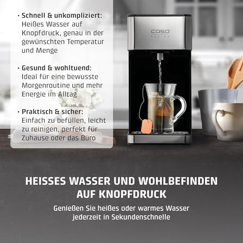 CASO HW 600 - Heißwasserspender - Testurteil: sehr gut - heißes Wasser in Sekunden, spart bis zu 50% Energie gegenüber einem Wasserkocher, für Babynahrung geeignet