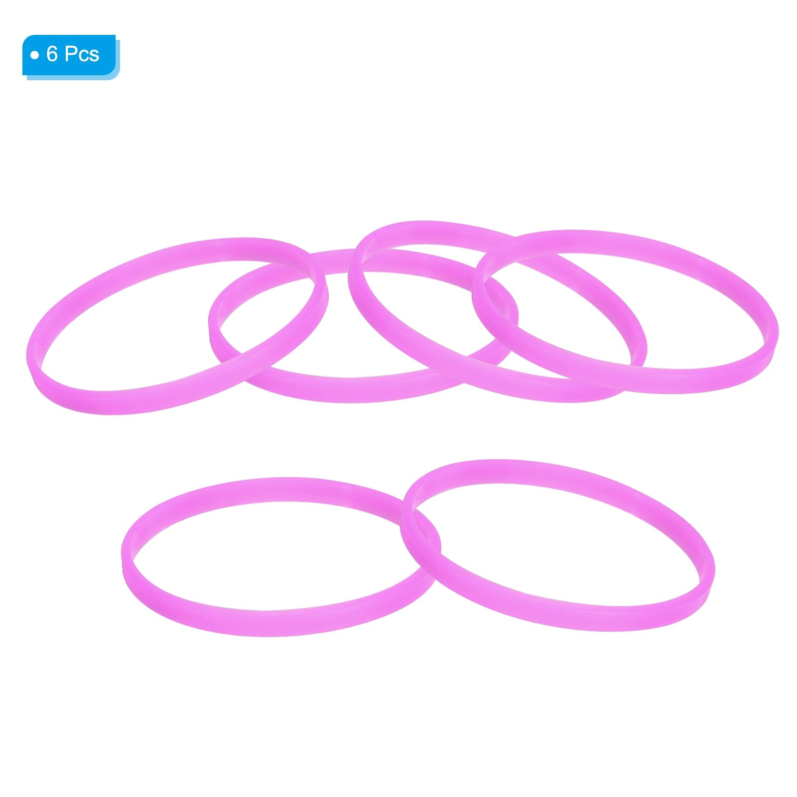 PATIKIL Silicone Bracelets, 6 Paquet Lumineux Caoutchouc Bracelets Vide Élastique Sports Groupes pour Sports Jeux & Équipe Construction Activités, Violet PATIKIL Silicone Bracelets, 6 Paquet Lumineux Caoutchouc Bracelets Vide Élastique Sports Groupes pour Sports Jeux & Équipe Construction Activités, Violet