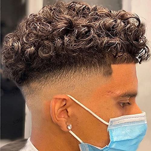 Eversilky 20MM Full PU Curly Toupee