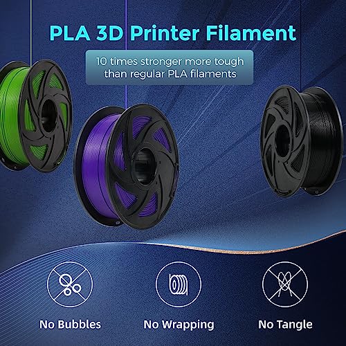 Image of Voxelab 3D Printer Filament, 1.75mm PLA Pro (PLA+) Filament, Dimensional Accuracy + /- 0.02 mm, 3D Printing Material 1kg / Spool, Compatible with FDM 3D Printer /Pen (Purple)
