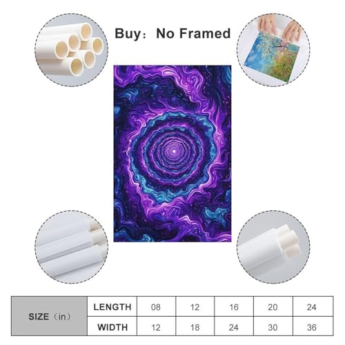 Peintures sur toile vortex haute définition - Affiche premium 50x75cm