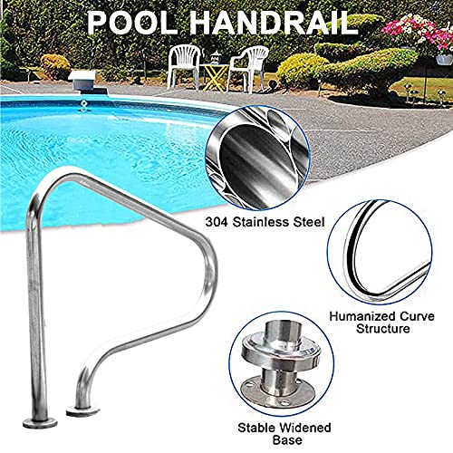 Barandal para piscina de acero inoxidable 304 pulido miniatura 4