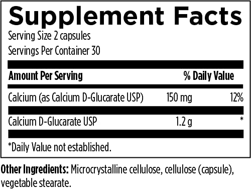 Designs For Health Calcium D-Glucarate - 1200Mg Cdg For Liver Support - Detoxification + Healthy Hormone Metabolism Support Supplement For Men + Women - Non-Gmo, Soy-Free (60 Capsules) #TOP3