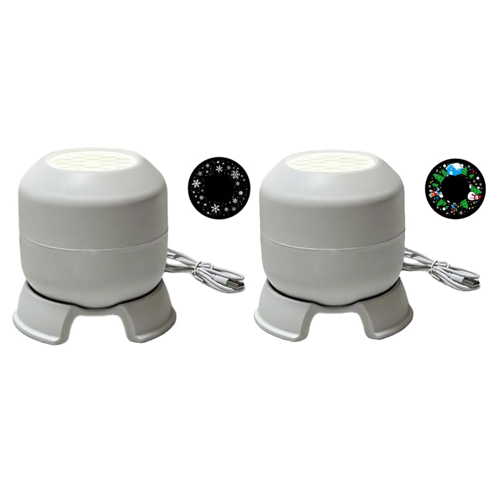 2Pcs Dynamic Rotating LED Projector Light, 360° Ocean Wave Night Light