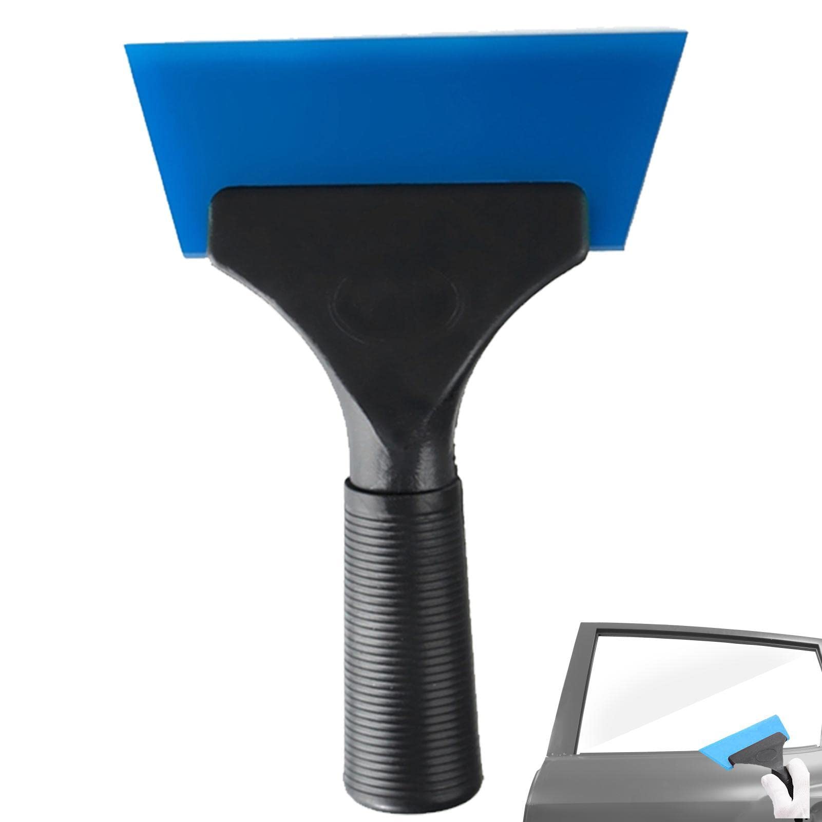 Blue Mini Squeegee, Window Squeegee With Handle, Window Cleaning For Car Windshield, Window, Mirror, Shower Glass