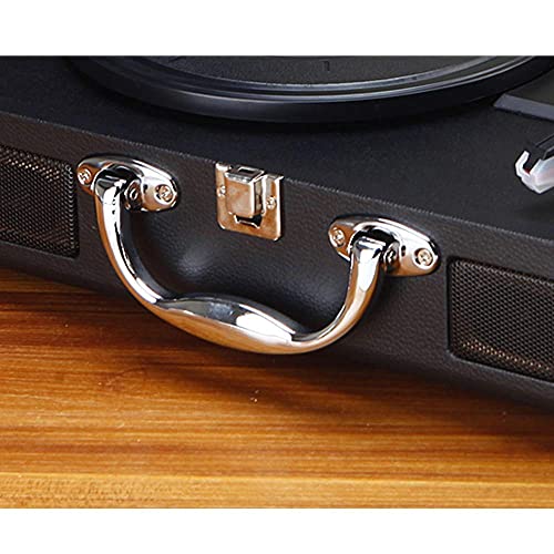 DRSM Rétro Gramophone Multi-Function Portable Bluetooth Vinyl Record Turntable Player – Enregistreur Noir - Les Beatles, Paul McCartney, John Lennon, RIngo Starr, George Harrison DRSM Rétro Gramophone Multi-Function Portable Bluetooth Vinyl Record Turntable Player - Enregistreur Noir – Image 5