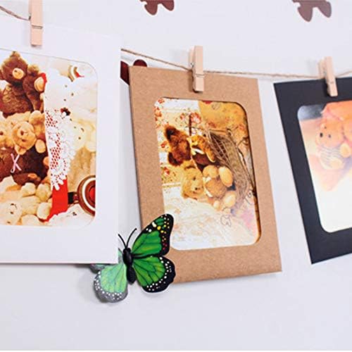 Miniatura 4 de Marco de fotos para fotos de madera, clip de papel, soporte para fotos, decoración de pared de boda, fiesta de graduación, accesorios de cabina de