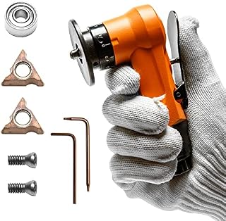 2-in-1 Mini Air Chamfer Tool for Chamfering and Round Cornor on Metal, Arc Corner 45 Degree Pneumatic Beveling Trimming Deburring Machine