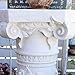 VISIBLE Decorative Roman Column Pedestal, Black Bronze, MGO Cement with Fiber, Classical Garden Pillar, Indoor Outdoor Decor (White, 27.5IN)