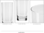 Krosno Highball Glasses, Set of 6, 11.8 oz, Blended Collection, Crystal Glass, Perfect for Everyday, Multipurpose Glasses, Dishwasher Safe, Made in Europe