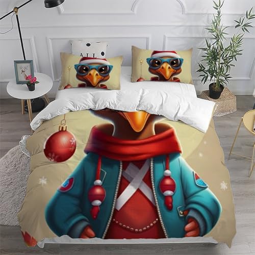 Housse de couette animaux 3D microfibre douce grand lit garçon - 6