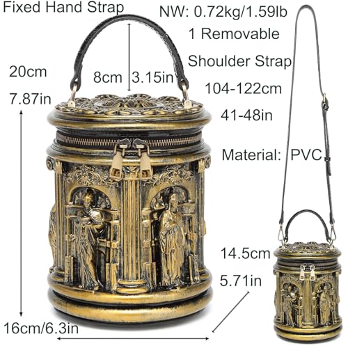 Image of Men PVC Unique Novelty Weird Shape Handbag Purse Detachable Strap Crossbody Shoulder Bag for Women