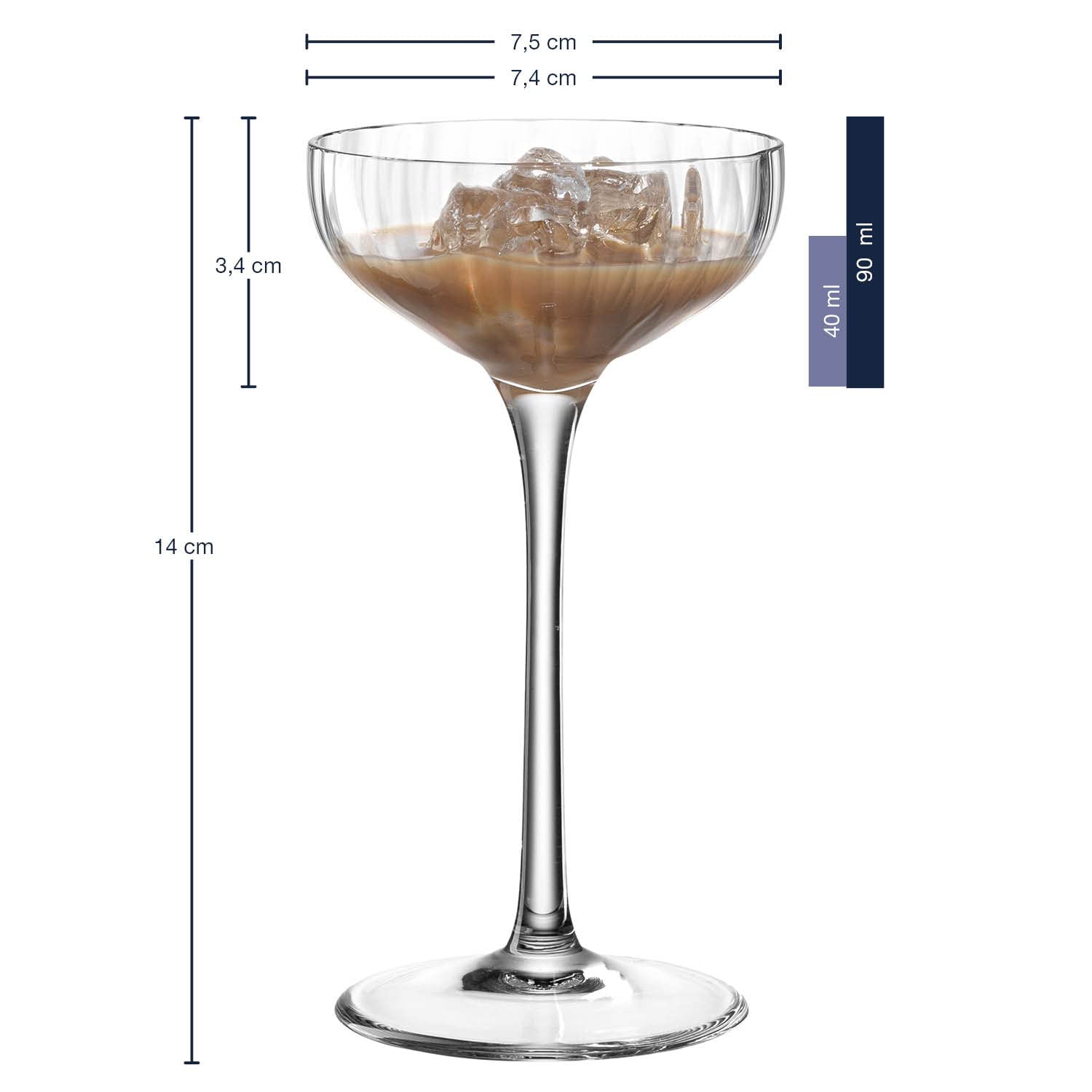 LEONARDO HOME Poesia 069168 Lot de 6 bols à liqueur, passent au lave-vaisselle, hauteur 14 cm, 90 ml