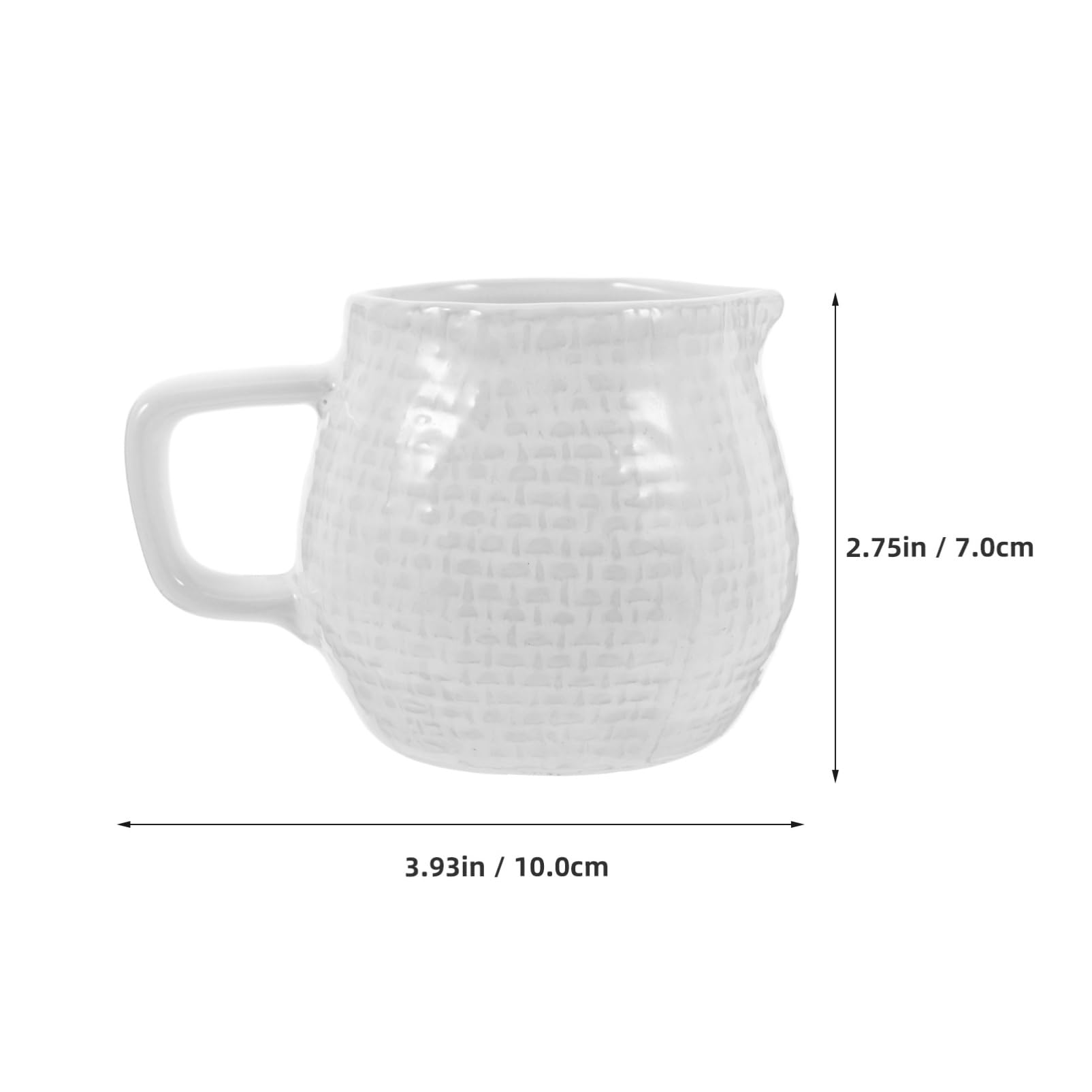 OUNONA Mini Porcelain Milk Jug Creamer Pitcher with Spout 150ml Small Ceramic Pitcher for Coffee Milk and Sauce