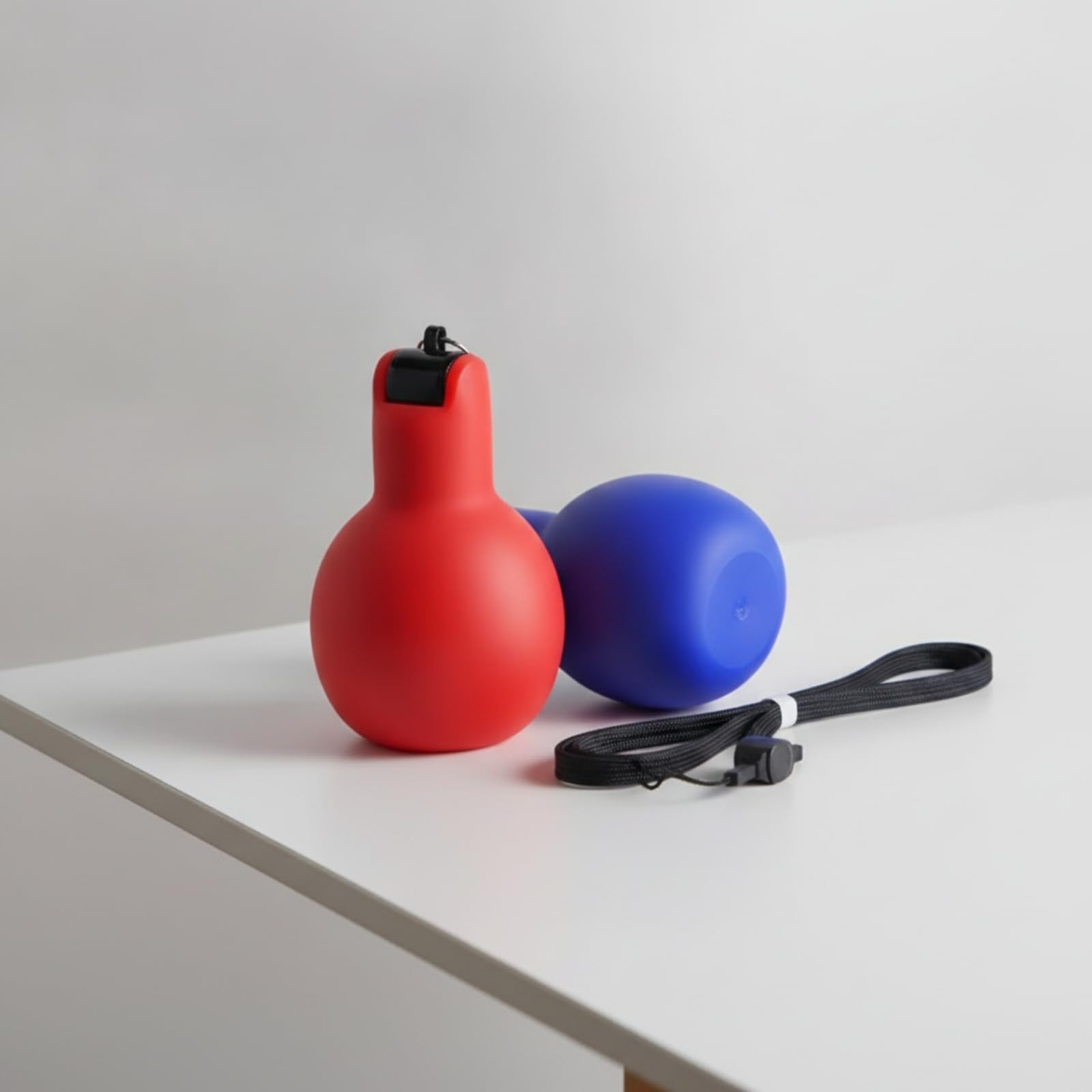 LOVIVER Handpfeife Presspfeife Signalpfeife Ballpfeife aus PVC mit Nackenband Und Robuster Befestigung Hygienisches Drucksystem Ohne Mundberührung Sofortiger