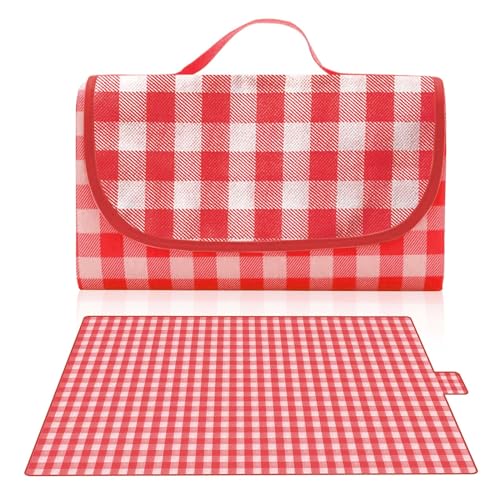 HW CASA Coperta Picnic Impermeabile 300 x 200 CM,Telo Picnic Stuoia Campeggio con Maniglia, all'Aperto Lavabile Coperta da Spiaggia Picnic, Tappetino da Picnic per Spiaggia, Viaggi, Campeggio