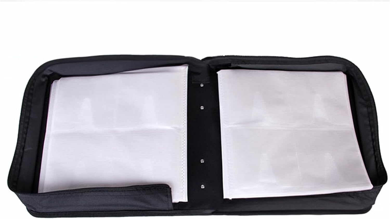 Reyox CD Case DVD Storage Holder, Nylon DVD Cases Organizer, CD Protective Carrying Binder, Portable CD Wallet for Home Travel Black 320 Capacity