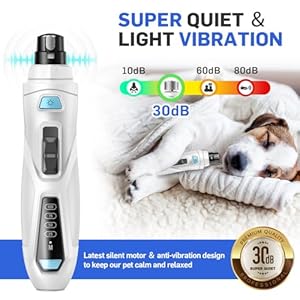 Dog Nail Grinder Super Quiet Dog Nail Trimmers 3 Grinding Wheels 3 Speed Rechargeable Pet Nail Grinder LED Display Dog Nail Clippers Kit for Large Medium Small Dogs Cats Dog Nail File Toenail Clippers Dog Nail Grinder Super Quiet Dog Nail Trimmers 3 Grinding Wheels 3 Speed Rechargeable Pet Nail Grinder LED Display Dog Nail Clippers Kit for Large Medium Small Dogs Cats Dog Nail File Toenail Clippers