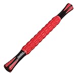 Yansyi Muscle Roller Stick for Athletes - Body Massage Roller Stick - Release Myofascial Trigger Points Reduce Muscle Soreness Tightness Leg Cramps & Back Pain for Physical Therapy & Recovery (Red)