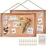 Emfogo 2-Pack Cork Board for Wall with 16x11Bulletin Boards Decorative Picture Framed Display Board...