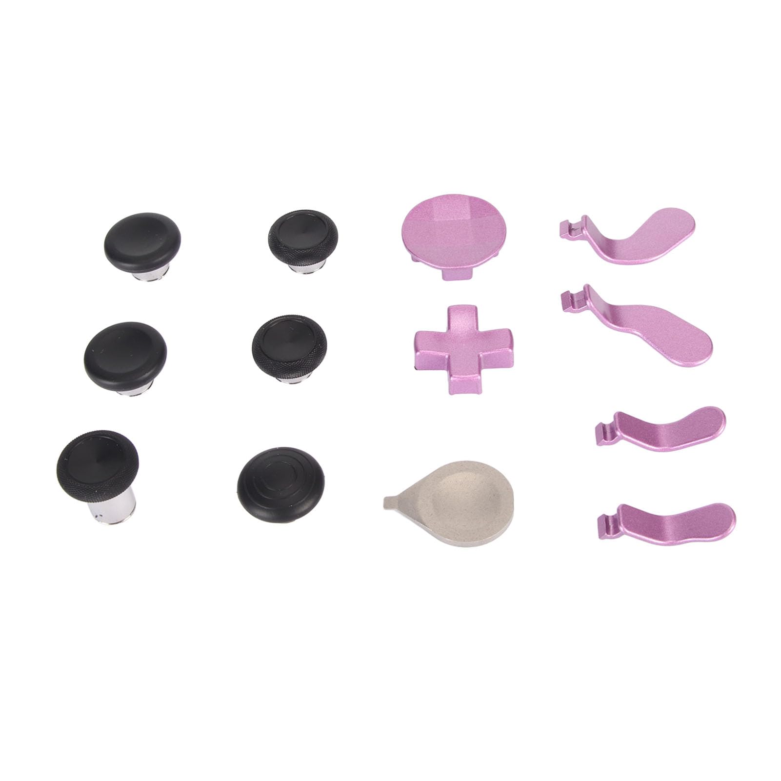 Ubersweet® Replacement Thumbsticks Kit, Thumbsticks Replacement Buttons Wear Proof Metal Sensitive with Storage Bag for DIY (Purple)-image-17