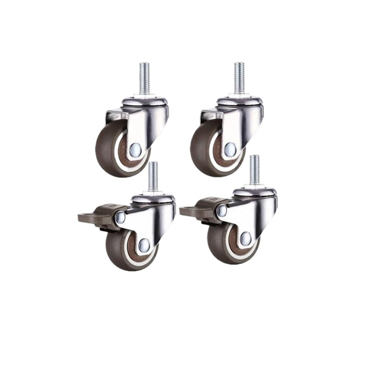 Roulettes de meubles en caoutchouc TPR de 1 pouce avec charge 11 kg lot de 4