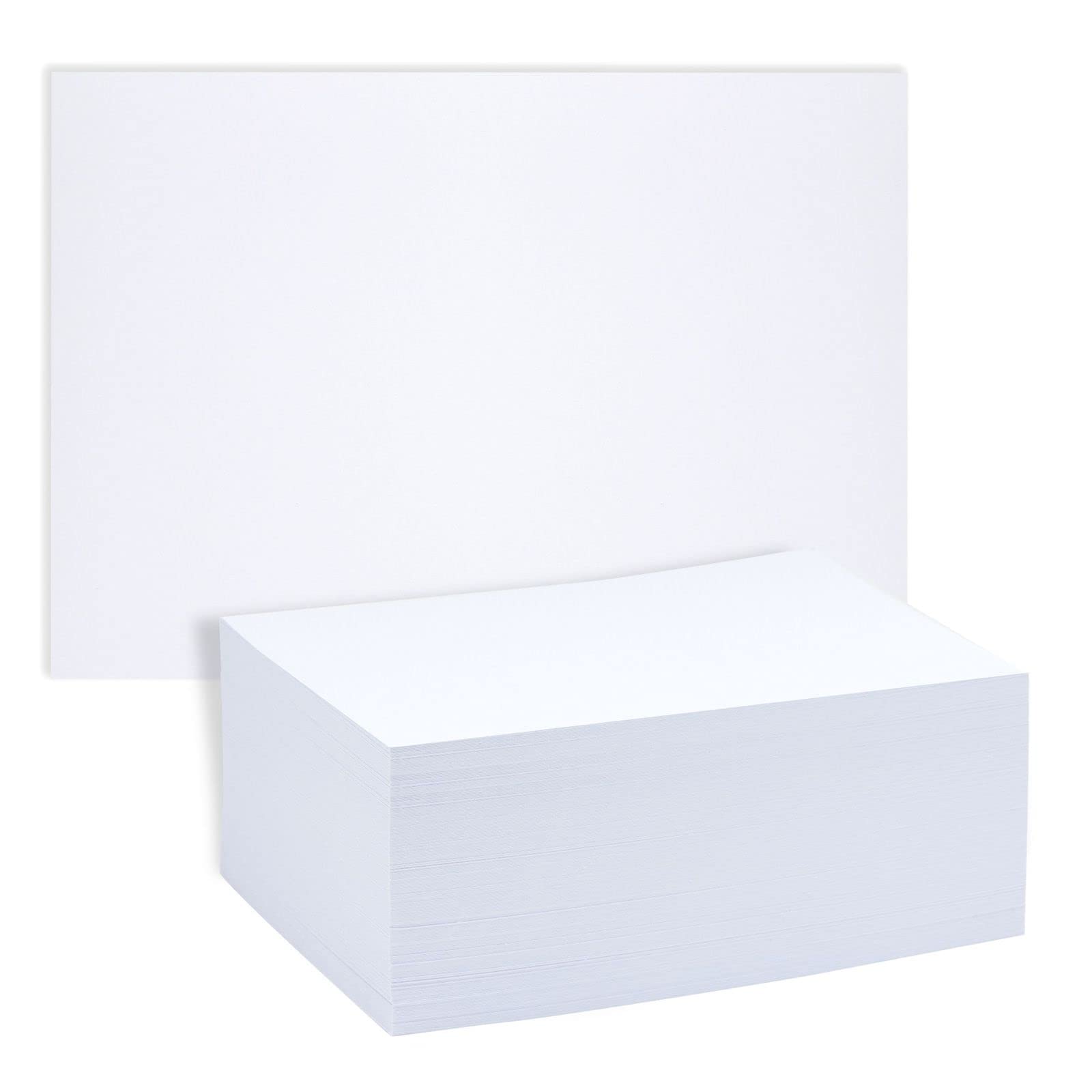 Index Cards - 200-Pack 5x7 Heavyweight White Cardstock, 110lb 300GSM Cover Card stock, Unruled Thick Paper, For Flash Note, Postcard, Invitation, Brochure, Marketing Material, Signage, 5 x 7 Inches