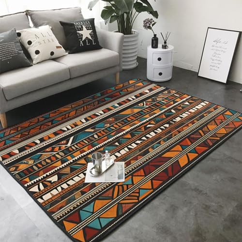 Tapis de sol ethnique grand format aux finitions douces et soignées - 3
