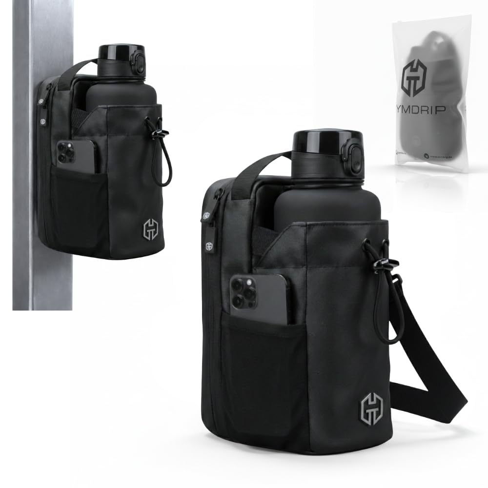 Bolsa de deporte magnética con soporte para botellas de 1,5 l, bolso deportivo compacto para entrenamiento y uso diario