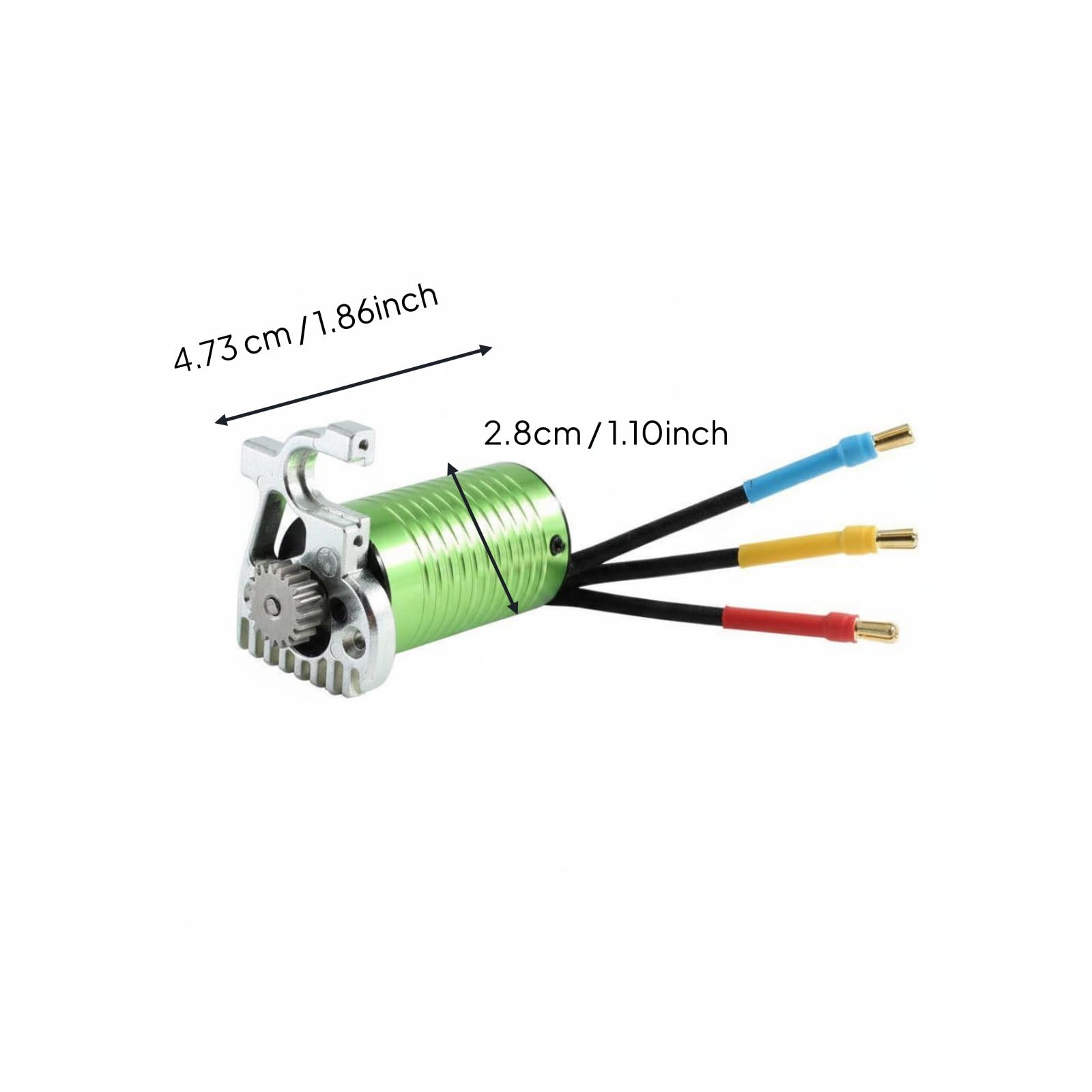 F Fityle Componente de Transmisión de Vehículo Motor para Coche RC Montaje Piñón Tornillos y Llave Carcasa Metálica y Cableado Previo Adecuado para Reposición