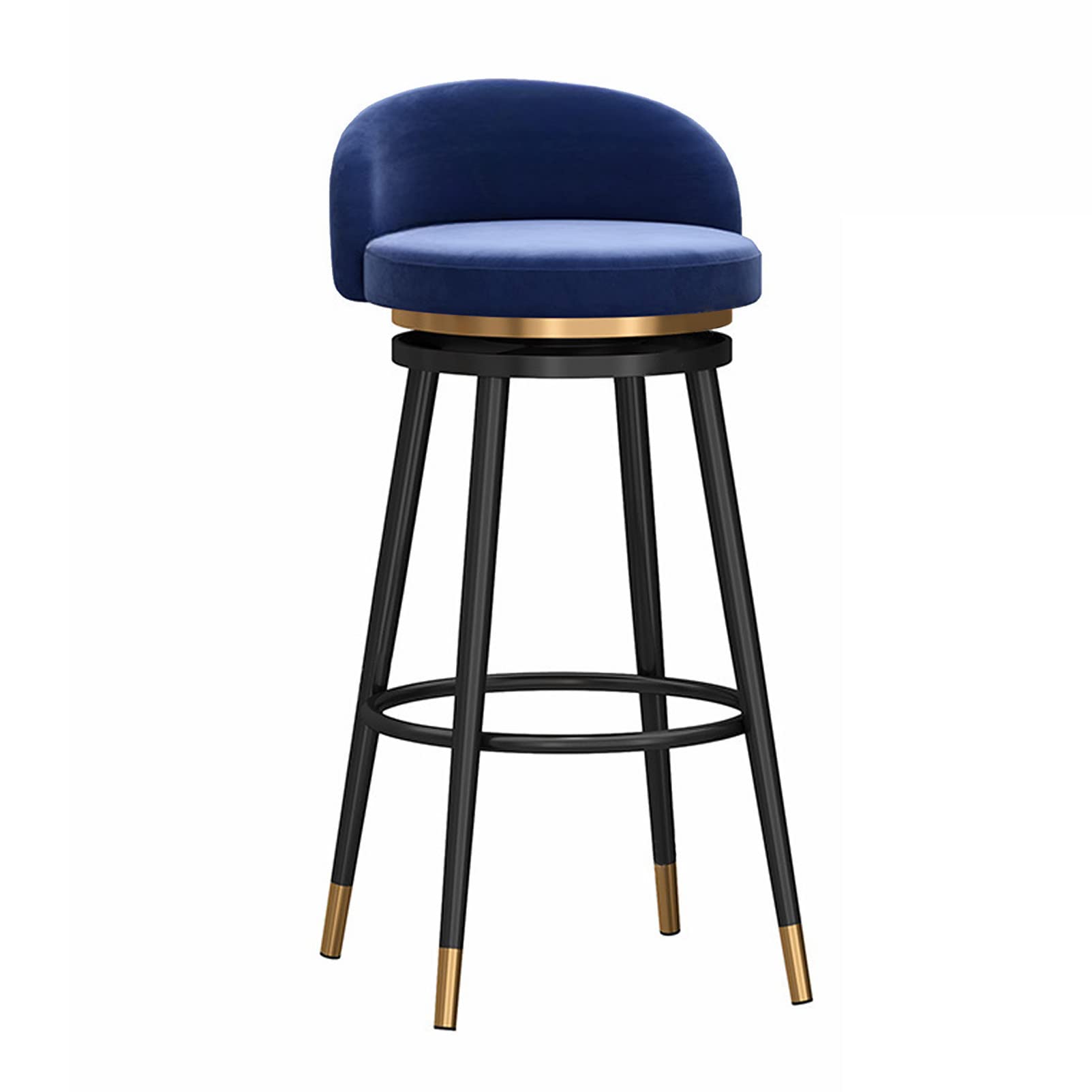 Tabourets de bar pivotants confortables contre le mal de dos, assise velours douce