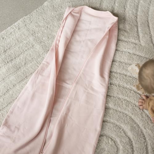 Image of Tiny Twinkle Baby Sleep Sack 3-6 Months 1.0 TOG, Cotton & Elastane Wearable Blanket, Swaddle Transition Micro-Fleece, Machine Washable(Pink)