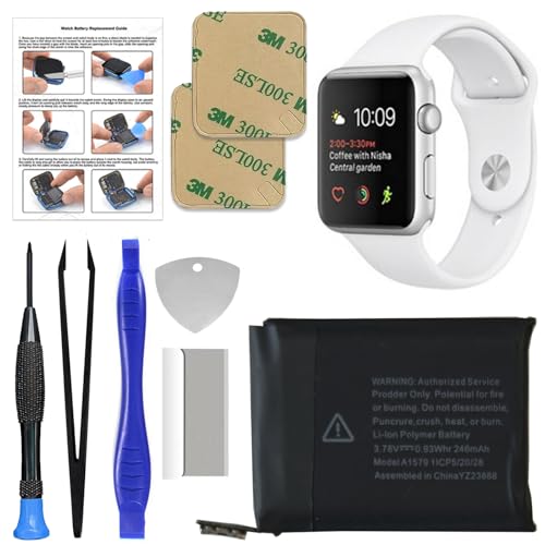 Replacement Battery Kit Compatible with Apple Watch Series 1 42mm A1579, with Tools, Manual, Tape by BATLABB - Used condition - US$17.89